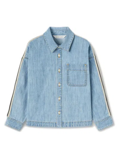 Palm Angels Kids' Shirt In Blue