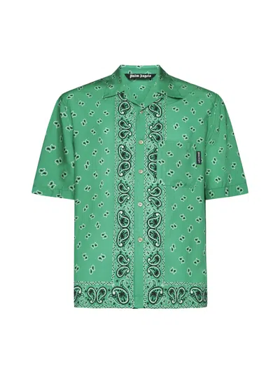 Palm Angels Shirt In Green Green