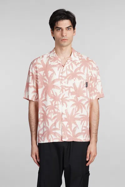 Palm Angels Shirt In Beige Viscose