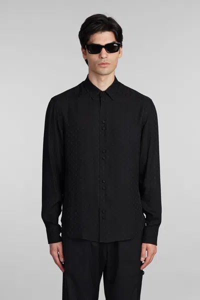 Palm Angels Shirt In Black Silk