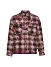 Palm Angels Curved-logo Check Shirt In Multicolor