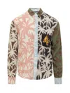 Palm Angels Men's Printed Cotton Shirt | Size 46 | Pmge029r24fab001 In Multicolor