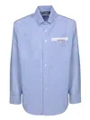 Palm Angels Button-down Collar Cotton Shirt In Brown