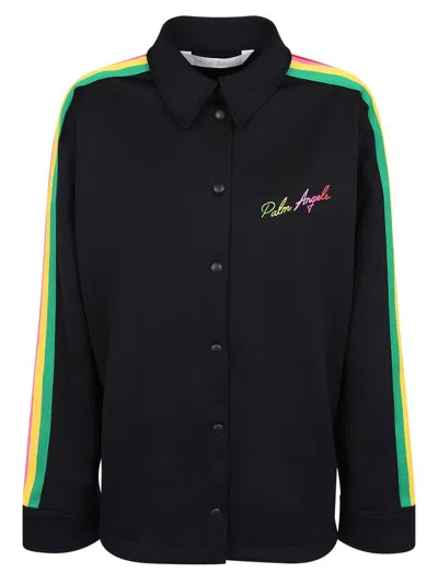 Palm Angels Miami Logo-embroidered Shirt In Black