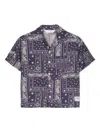 Palm Angels Astro Paisley-print Shirt In Blue