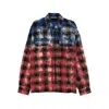 Palm Angels Plaid Print Shirt In Multi