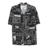 Palm Angels T-shirt With Newspaper Motif In Black