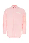 Palm Angels Logo-patch Cotton Shirt In Pink
