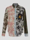 Palm Angels Men's Printed Cotton Shirt | Size 46 | Pmge029r24fab001 In Red