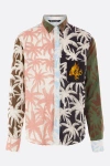 Palm Angels Men's Printed Cotton Shirt | Size 46 | Pmge029r24fab001 In Red