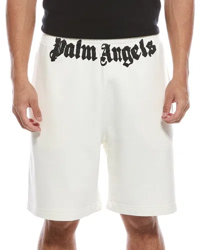 Palm Angels Cotton Bermuda Shorts Featuring Back Pocket In White