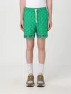 Palm Angels Paisley Print Swim Shorts In Green
