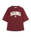 Palm Angels Short Sleeve T-shirt In Burgundy