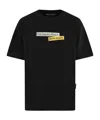 Palm Angels Paxlatimes Black Cotton T-shirt In Black