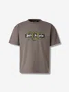 Palm Angels Snake Box Logo Regular Fit T-shirt In Brown