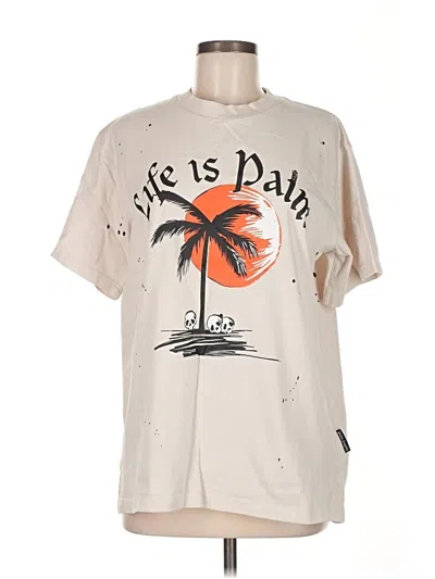 Pre-owned Palm Angels Short Sleeve T-shirt In Brown