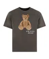 Palm Angels Teddy Bear Graphic Relaxed Fit T-shirt In Gray