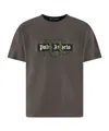 Palm Angels Snake Box Logo T-shirt In Gray