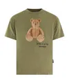 Palm Angels Short Sleeve T-shirt In Green