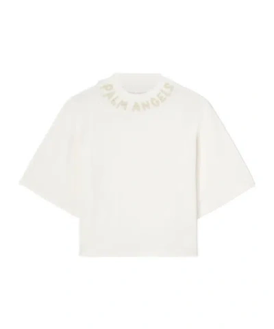 Palm Angels Short Sleeve T-shirt In White