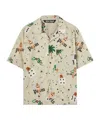 Palm Angels Pin Up Bowling Shirt In Nude
