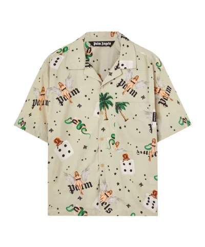 Palm Angels Short-sleeved Shirt In Nude