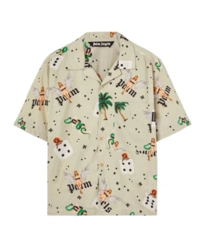 PALM ANGELS PALM ANGELS ALL-OVER GRAPHIC PRINTED BOWLING SHIRT