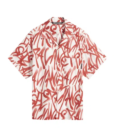 Palm Angels Short-sleeved Shirt In Pink