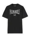 Palm Angels College Print T-shirt In Black