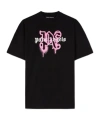 Palm Angels Miami Monogram Spray-print T-shirt In Black