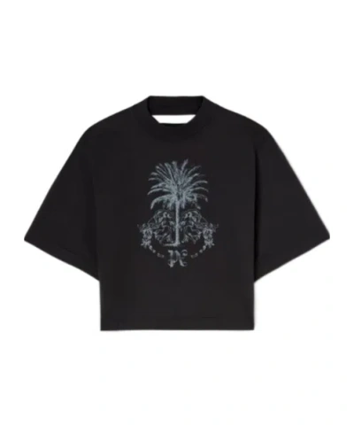 Palm Angels Short-sleeved T-shirt In Black