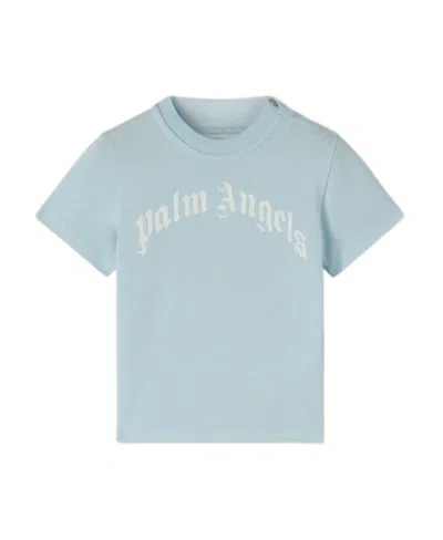 Palm Angels Short-sleeved T-shirt In Blue