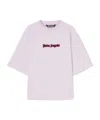 Palm Angels Neon Logo Oversize T-shirt In Purple