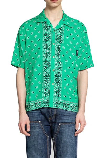 Palm Angels Short Sleeves In Green