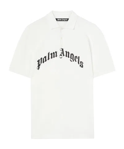 Palm Angels Short Sleeves Polo Short Sleeves In White