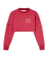 Palm Angels Short Two-letter T-shirt In Red
