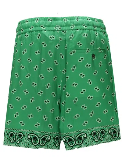Palm Angels Shorts In Green Gree