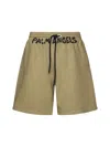 Palm Angels Khaki Faded Shorts In Military