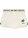 Palm Angels Off-white Oval Palm Sweat Shorts In Weiss