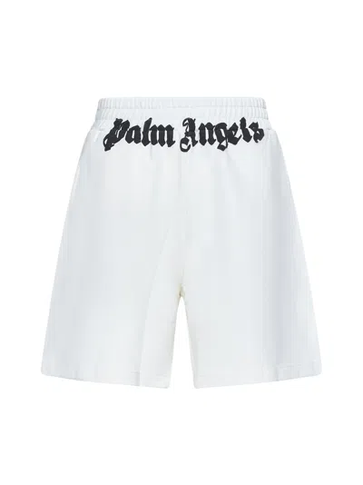 Palm Angels Shorts In Off White Black
