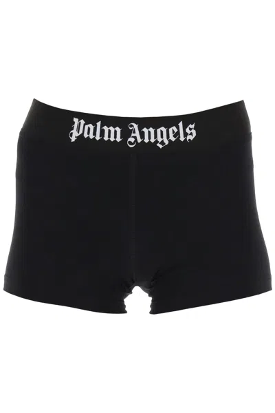 Palm Angels Shorts Sportivi Con Banda Logata In Black