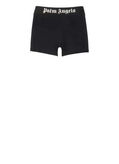 Palm Angels Shorts With Sport Logo In Black