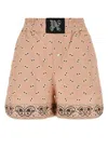 Palm Angels Printed Pattern Linen Blend Shorts