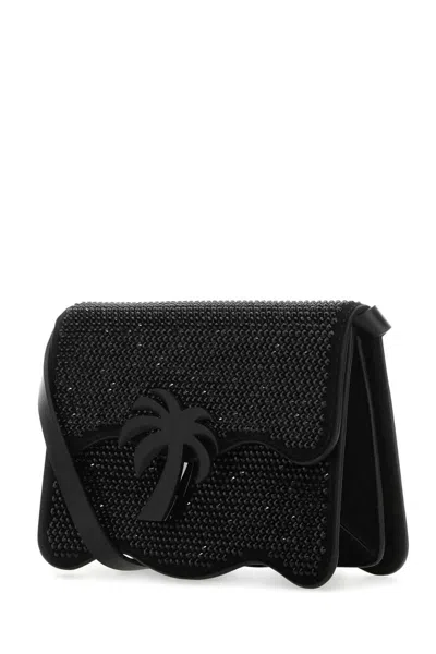 Palm Angels Beach Embellished Shoulder Bag In Black