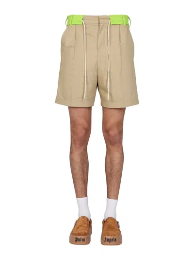 PALM ANGELS SIDE BAND BERMUDA SHORTS