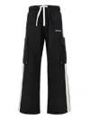 Palm Angels Side-stripe Cargo Track Pants In Black