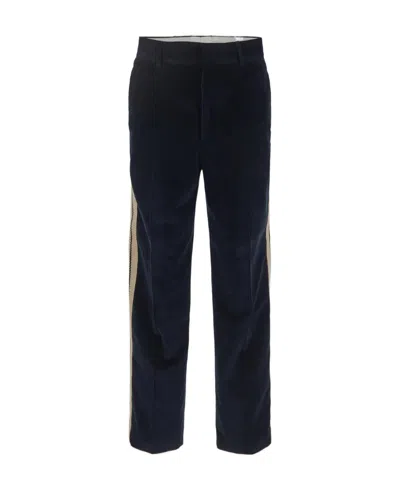 Palm Angels Side Stripe Detailed Corduroy Pants In Black