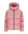 Palm Angels Side-stripe Hooded Puffer Jacket In Pink