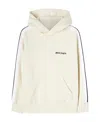 Palm Angels Side-stripe Hoodie In White