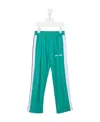 Palm Angels Side-stripe Logo-print Track Pants In Green